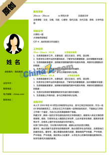 小学数学教师简历模板